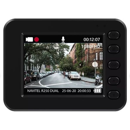 Navitel R250 DUAL autós kamera fekete + 1280x720 25fps hátsó kamera