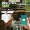 Woox Smart Home Dugalj - R6087 (időzítő, hangvezérlés, Wi-Fi, távoli elérés, fehér, Schucko)