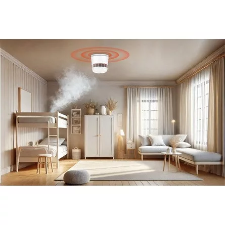 Woox Smart Zigbee Füstérzékelő - R7305 (füst- és rendellenes hőmérséklet érzékelés, 85dB)