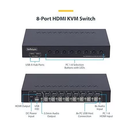 StarTech 8-PORT HDMI KVM SWITCH HDMI 2.0 KVM 4K 60HZ