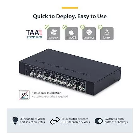 StarTech 8-PORT HDMI KVM SWITCH HDMI 2.0 KVM 4K 60HZ