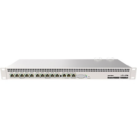 MikroTik RB1100AHx4 Dude Edition Router 13x RJ45 1000Mb/s 1x microSD 2x SATA 2x M.2 60GB drive included