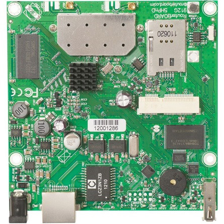 MikroTik RB912UAG alaplap, 5Ghz rádió, 1x gigabites RJ45 port, USB, mini-PCIe foglalat, 1xSIM