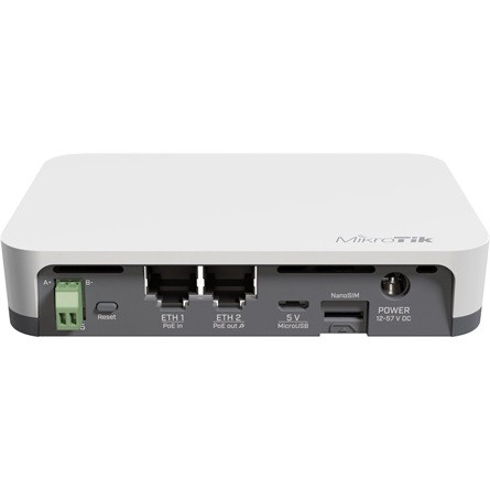 MikroTik KNOT IoT Gateway RB924i-2nD-BT5&BG77 Wi-Fi 4 2x RJ45 100Mb/s Nano SIM RS485 microUSB