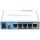 Mikrotik hAP with 650MHz CPU, 64MB RAM, 5xLAN, built-in 2.4Ghz 802.11b/g/n 2x2 two chain wireless with integrated antennasRouterOS L4, plastic case, PSU