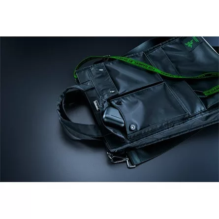 Razer Xanthus Tote 16" notebook gaming poliészter/nylon oldaltáska fekete-zöld