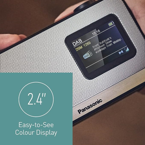 Panasonic RF-D15EG-K Hordozható DAB+ rádió Bluetooth®-kapcsolattal