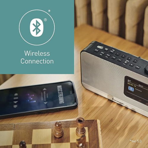 Panasonic RF-D15EG-K Hordozható DAB+ rádió Bluetooth®-kapcsolattal