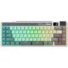 ROYAL KLUDGE RK M70 Cyan Purple Gaming Keyboard Cream switch