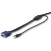 StarTech VGA USB-A 2.0 -> VGA M/M KVM kábel 3m fekete