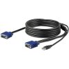 StarTech VGA USB-A 2.0 -> VGA M/M KVM kábel 3m fekete