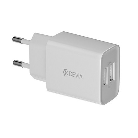 DEVIA SMART hálózati töltő 2 USB aljzat 12W FEHÉR
