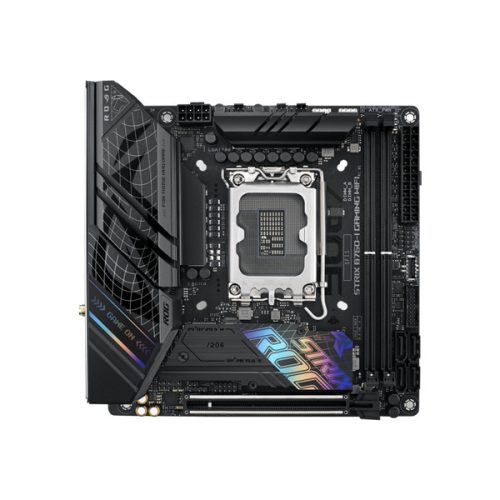 Asus Alaplap - Intel ROG STRIX B760-I GAMING WIFI s1700 (B760, 2xDDR5 7600MHz, 4xSATA3, 2xM.2, HDMI+DP)