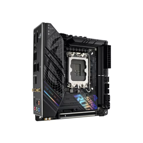 Asus Alaplap - Intel ROG STRIX B760-I GAMING WIFI s1700 (B760, 2xDDR5 7600MHz, 4xSATA3, 2xM.2, HDMI+DP)