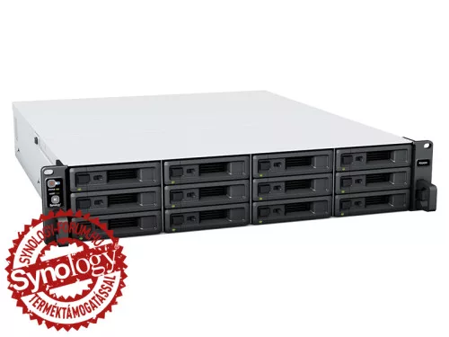 SYNOLOGY NAS 12 fiókos RS2423RP+ AMD Ryzen V1780B 4x3,35GHz, 8GB DDR4 ECC, 2x1GbE, 2xUSB3.2Gen1