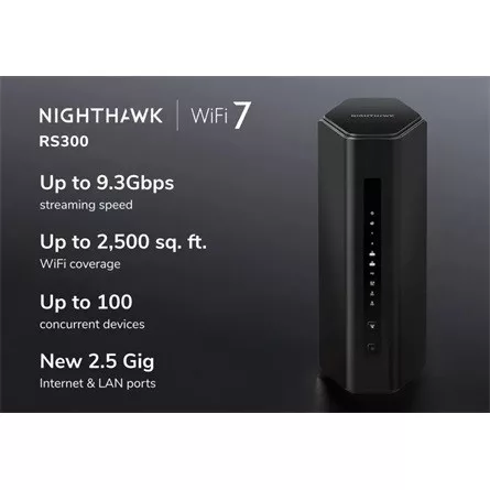 Netgear 5PT NIGHTHAWK WIFI 7 BE9300 ROUT (RS300)