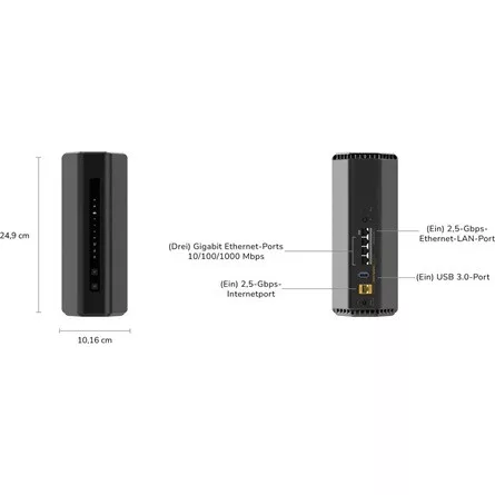 Netgear NIGHTHAWK WIFI 7 BE12000 ROUTER 1X 2.5G 3X 1G LAN 120 DEVICES
