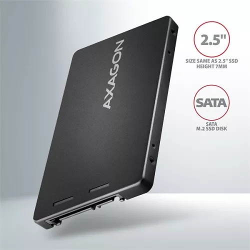 AXAGON RSS-M2B M. 2 SSD ház, fekete