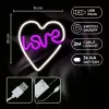 NEOLIA LED dekorációs lámpa LOVE rószaszín fehér, USB csatlakozó, 3 x AA, falra szerelhető, 148 lumen
