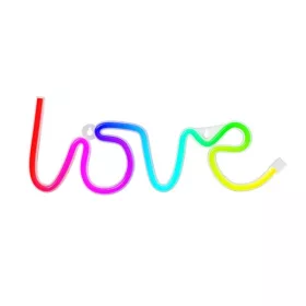   FOREVER LIGHT Neon LED dekorációs RGB lámpa LOVE, USB, távirányító, MUSIC SYNC, szabályozható, TIMER