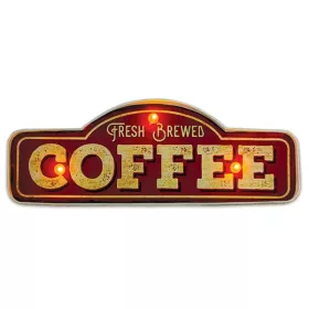   FOREVER LIGHT RETRO metál LED dekorációs lámpa COFFEE, USB, 5V, falra akasztható