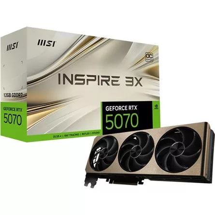 MSI GeForce RTX 5070 Inspire 3X OC 12GB GDDR7 192-bit grafikus kártya