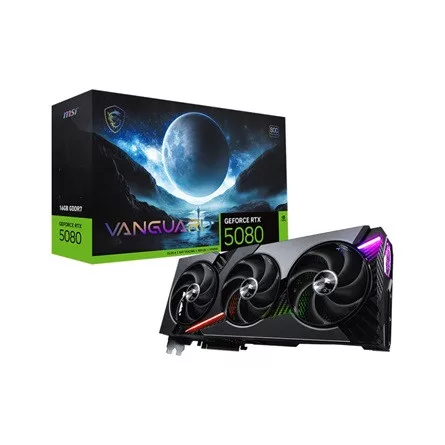 MSI GeForce RTX 5080 Vanguard SOC 16GB GDDR7 256-bit grafiku