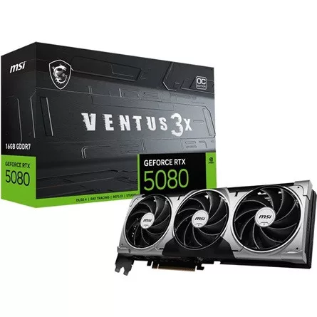 MSI GeForce RTX 5080 Ventus 3X OC 16GB GDDR7 256-bit grafikus kártya