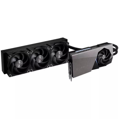 MSI Video Card NVIDIA GeForce RTX 5090 32G SUPRIM LIQUID SOC, 32GB GDDR7, 512-bit, 2580 MHz Boost (Gaming Mode), 21760 CUDA Cores, PCIe 5.0 x16, 3x DP 2.1b, HDMI 2.1b, RAY TRACING, Hybrid Liqu...