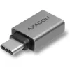 Axagon USB-C -> USB-A 2.0 M/F adapter szürke