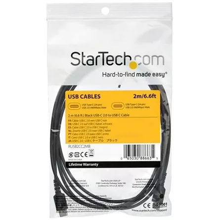 StarTech USB-C -> USB-C M/M adatkábel 2m fekete