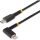 StarTech USB-C -> Lightning M/M adatkábel 1m fekete egyenes/90°