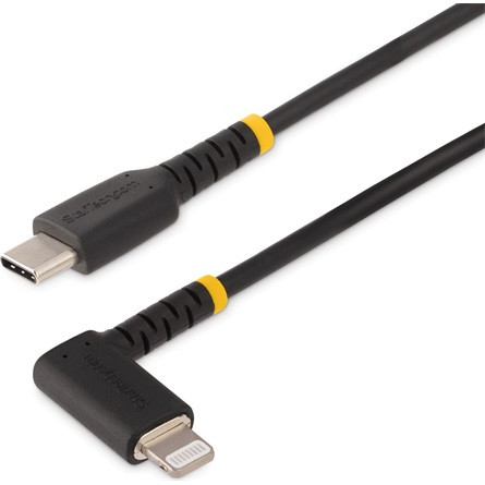StarTech USB-C -> Lightning M/M adatkábel 1m fekete egyenes/90°