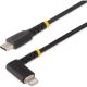 StarTech USB-C -> Lightning M/M adatkábel 1m fekete egyenes/90°
