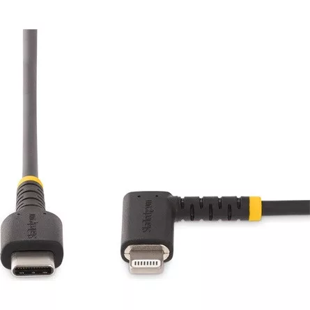 StarTech USB-C -> Lightning M/M adatkábel 1m fekete egyenes/90°