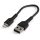 StarTech USB-A 2.0 -> Lightning M/M 0.15m fekete