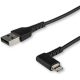 StarTech Lightning -> USB-A 2.0 M/M adatkábel 2m fekete 90°/egyenes