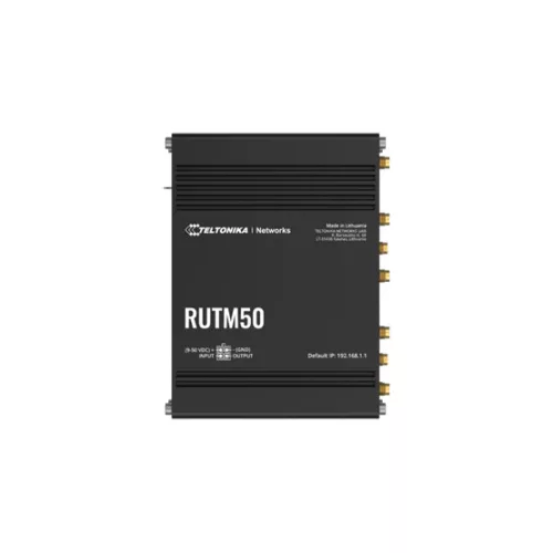 Teltonika 5G ipari router, 5xRJ45, GNSS, Wi-Fi, Dual SIM, nagy sebesség