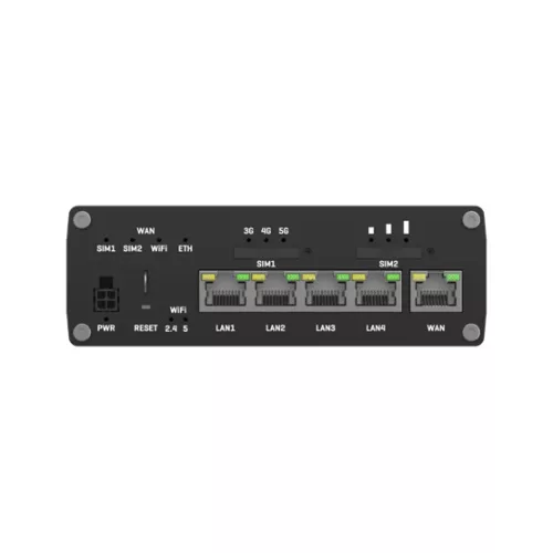 Teltonika 5G ipari router, 5xRJ45, GNSS, Wi-Fi, Dual SIM, nagy sebesség