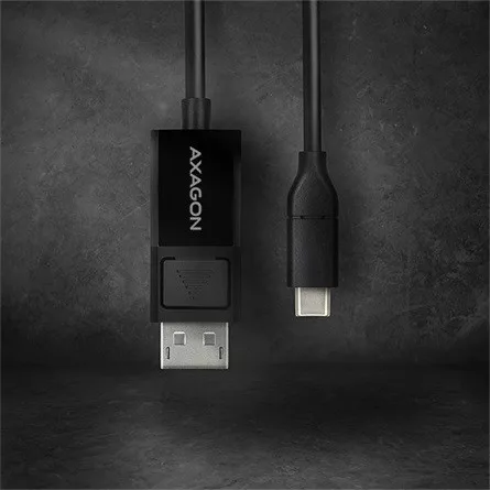 Axagon USB-C -> DisplayPort 1.2 M/M video kábel 1.8m fekete