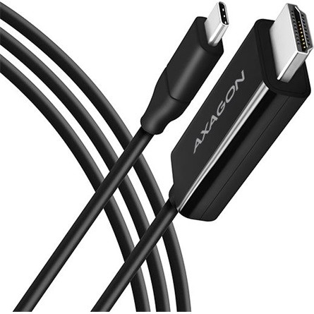 Axagon RVC-HI14C USB-C / Thunderbolt -> HDMI 1.4 M/M video kábel 1.8m fekete DP Alt Mode