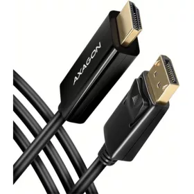   Axagon DisplayPort 1.2 -> HDMI 1.4 M/M video kábel 1.8m fekete