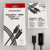 Axagon DisplayPort 1.2 -> HDMI 1.4 M/M video kábel 1.8m fekete