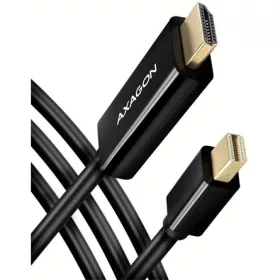   Axagon Mini DisplayPort 1.2 -> HDMI 1.4 M/M video kábel 1.8m fekete