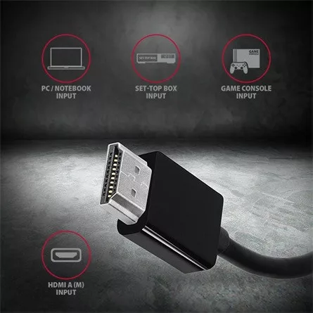 Axagon RVH-VGN HDMI -> VGA M/F adapter 0.2m fekete
