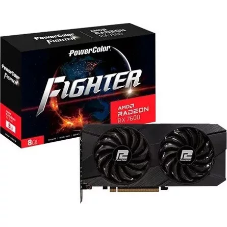 PowerColor VGA PowerColor AMD RX 7600 Fighter 8GB GDDR6 - RX7600 8G-F/V2