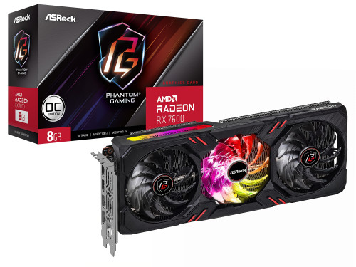 ASRock Radeon RX 7600 Phantom Gaming 8GB OC videokártya