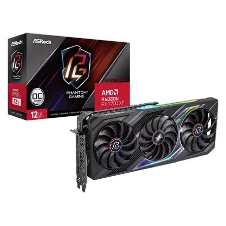 ASROCK Videokártya PCI-Ex16x AMD RX 7700 XT PHANTOM GAMING 1