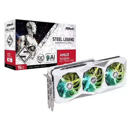 ASROCK Videokártya PCI-Ex16x AMD RX 7900 GRE STEEL LEGEND 16