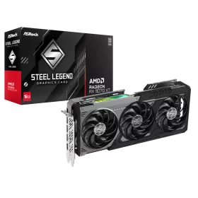   ASRock AMD Radeon RX 9070 XT Steel Legend Dark 16GB videokártya